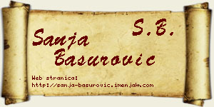 Sanja Basurović vizit kartica